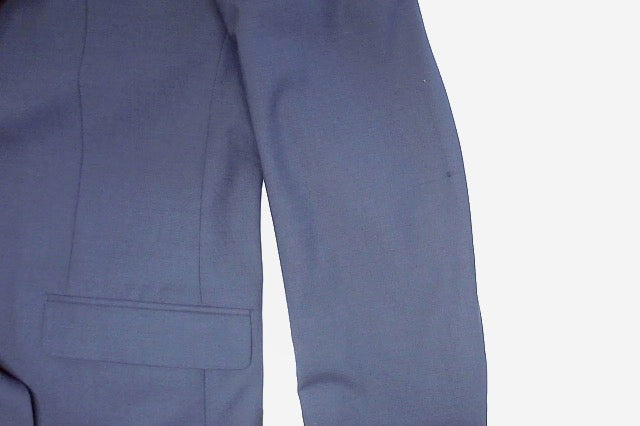 Bar Iii Mens Skinny fit Suit Jacket Blazer 40 L Navy  Blue Solid Wool