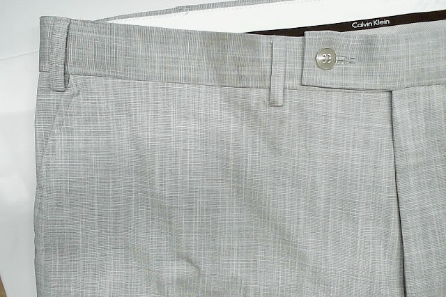 Calvin Klein Mens Slim fit Dress Pants 42 / 30 Light Grey