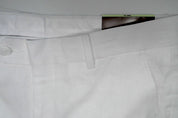 Bar Iii Mens Slim fit Dress Pants 30 / 32 White Solid Stretch Linen