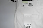 Bar Iii Mens Slim fit Dress Pants 30 / 32 White Solid Stretch Linen