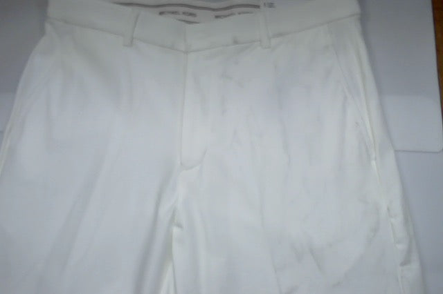 Michael Kors Mens Classic fit Dress Pants 30 / 32 White Solid