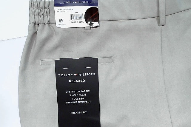 Tommy Hilfiger Mens Modern fit Dress Pants 36 / 34 Beige Solid