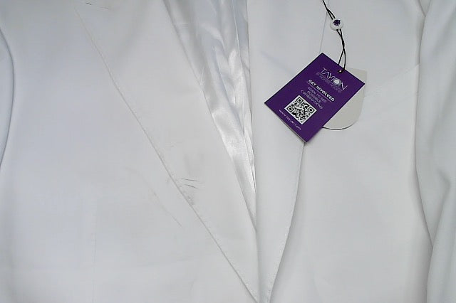 Tayion Mens Classic fit Sport Coat Blazer 52 L White Solid