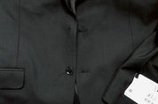 Bar Iii Mens Skinny fit Suit Jacket Blazer 46 R Black Solid Wool
