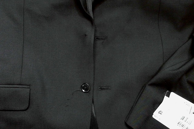 Bar Iii Mens Skinny fit Suit Jacket Blazer 46 R Black Solid Wool