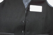 Alfani Mens Classic fit Button-Up Suit Vest Small Black Stretch