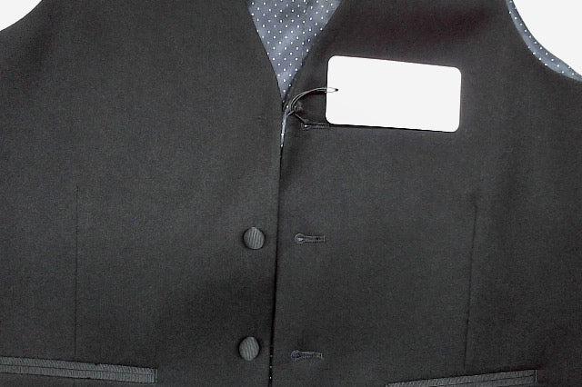 Alfani Mens Classic fit Button-Up Suit Vest Small Black Stretch