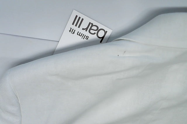 Bar Iii Mens Slim fit Suit Jacket Blazer 36 R White Solid Linen