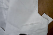 Bar Iii Mens Slim fit Button-Up Suit Vest Large White Linen