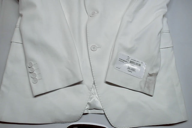 Tayion Mens Classic fit Sport Coat Blazer 38 R White Solid
