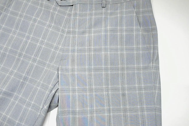 Alfani Mens Slim fit Dress Pants 33 / 32 Light Blue Plaid