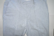 Bar Iii Mens Slim fit Dress Pants 38 / 30 Light Blue Solid Stretch Linen