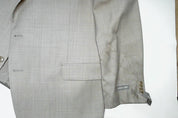 Michael Kors Mens Classic fit Suit Jacket Blazer 48 R Beige Solid Wool