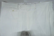 Tayion Mens Classic fit Dress Pants 34 / 32 White Solid