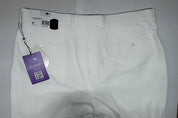 Tayion Mens Classic fit Dress Pants 34 / 32 White Solid