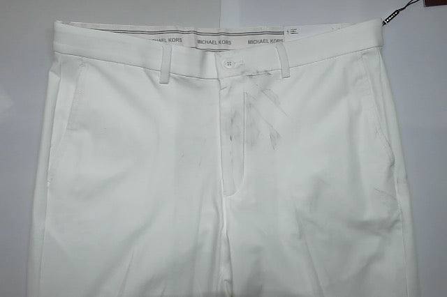 Michael Kors Mens Classic fit Dress Pants 34 / 32 White Solid