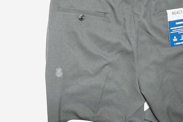 Kenneth Cole Mens Modern fit Dress Pants 36 / 29 Dark Grey Check Stretch