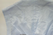 Bar Iii Mens Slim fit Button-Up Suit Vest XL Light Blue Solid Linen Linen