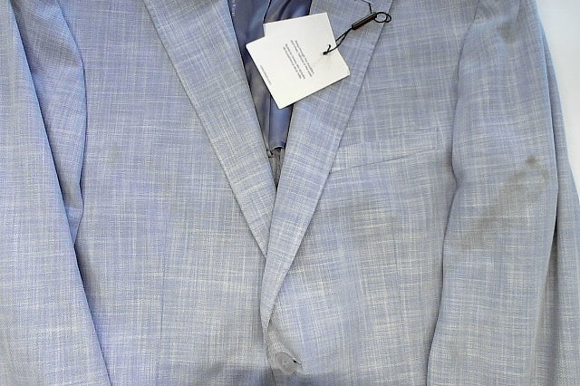 Calvin Klein Mens Slim fit Sport Coat Blazer 44 L Powder Blue Solid