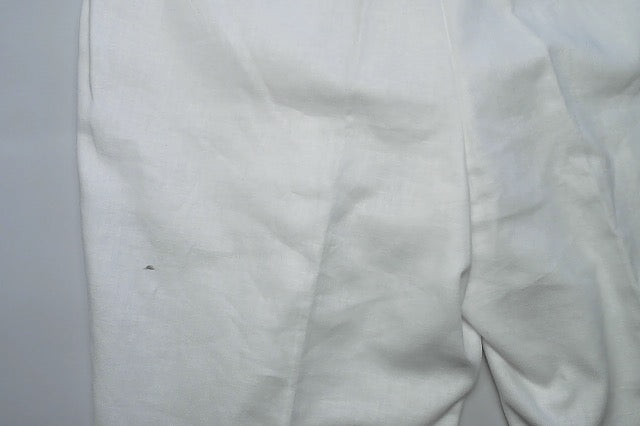 Tayion Mens Classic fit Dress Pants 34 / 34 White Herringbone Linen