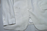 Tommy Hilfiger Mens Modern fit Sport Coat Blazer 46 R White Solid Linen