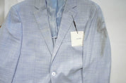 Calvin Klein Mens Slim fit Sport Coat Blazer 40 R Light Blue Solid