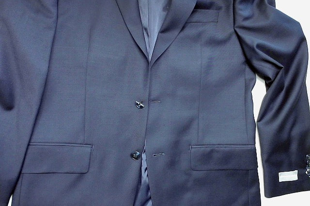 Michael Kors Mens Classic fit Suit Jacket Blazer 36 R Navy Blue Solid Stretch
