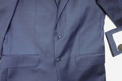 Michael Kors Mens Classic fit Suit Jacket Blazer 36 R Navy Blue Solid Stretch
