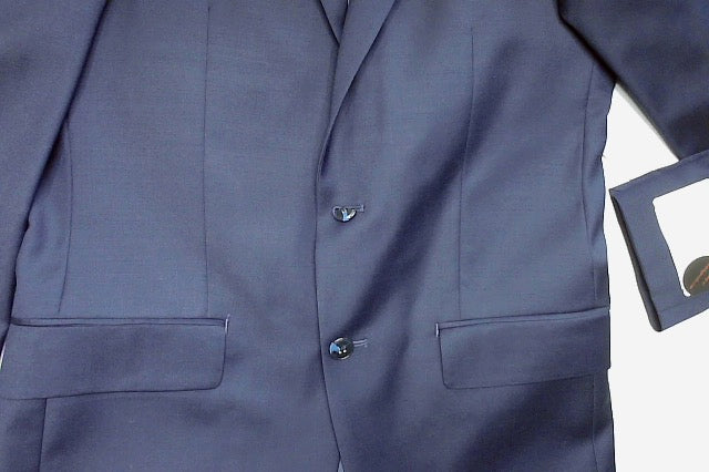 Michael Kors Mens Classic fit Suit Jacket Blazer 36 R Navy Blue Solid Stretch