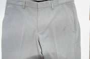 Perry Ellis Mens Modern fit Dress Pants 30 / 30 Light Grey Solid Stretch