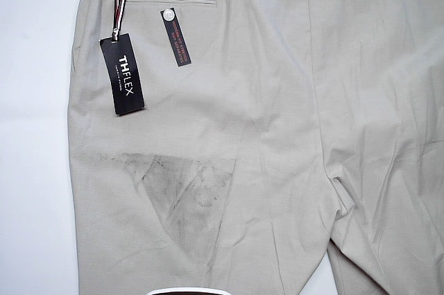 Tommy Hilfiger Mens Modern fit Dress Pants 44 / 34 Beige Solid Stretch