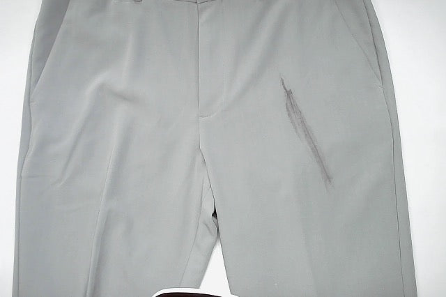 Perry Ellis Mens Modern fit Dress Pants Pants 32 / 29 Light Grey Solid Stretch