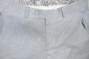 Bar Iii Mens Slim fit Dress Pants 30 / 30 Light Blue Solid Stretch Linen