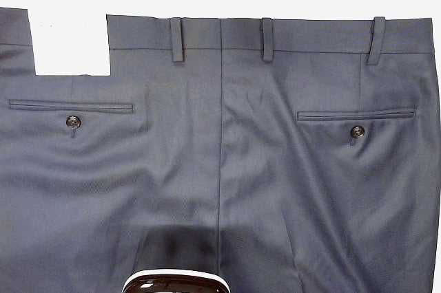 Alfani Mens Slim fit Dress Pants 38 / 32 Navy Blue Solid Stretch