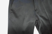 Kenneth Cole Mens Slim fit Dress Pants 34 / 30 Black Solid Stretch