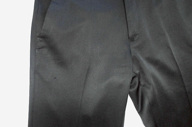Kenneth Cole Mens Slim fit Dress Pants 34 / 30 Black Solid Stretch