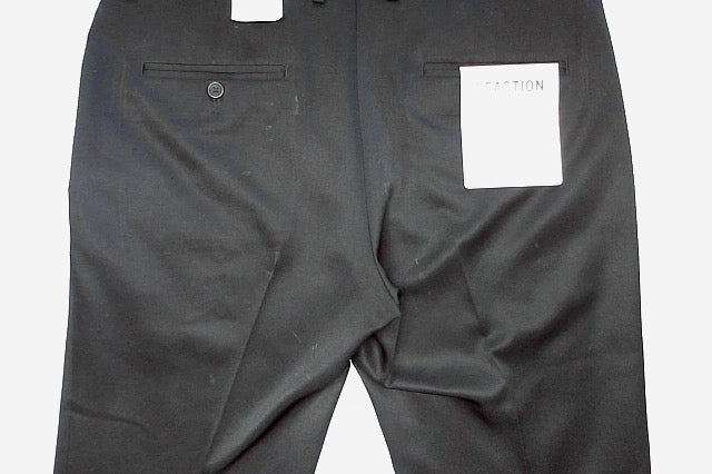 Kenneth Cole Mens Slim fit Dress Pants 34 / 30 Black Solid Stretch