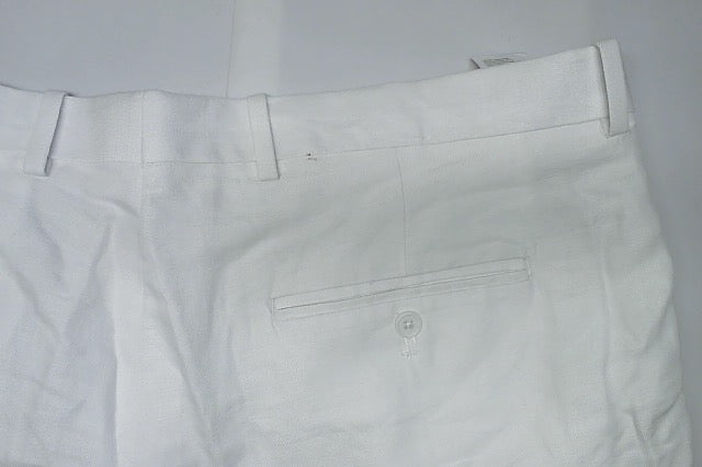 Perry Ellis Mens Classic fit Casual Pants 38 / 30 White Solid