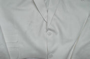 Tayion Mens Classic fit Suit Jacket Blazer 50 R White Herringbone Linen