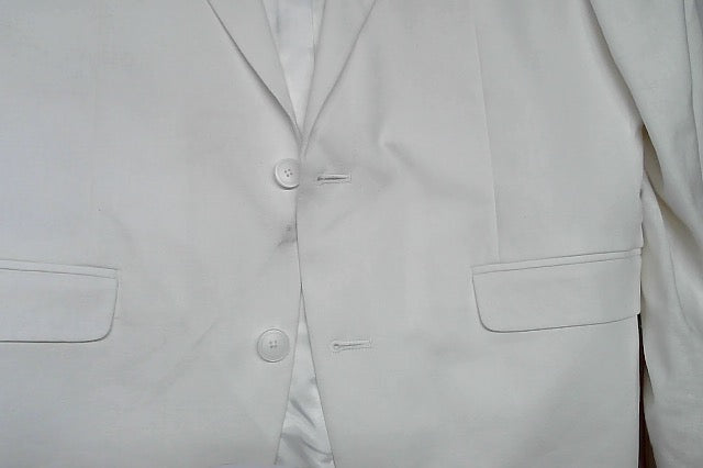 Bar Iii Mens Slim fit Suit Jacket Blazer 40 S White Solid Linen