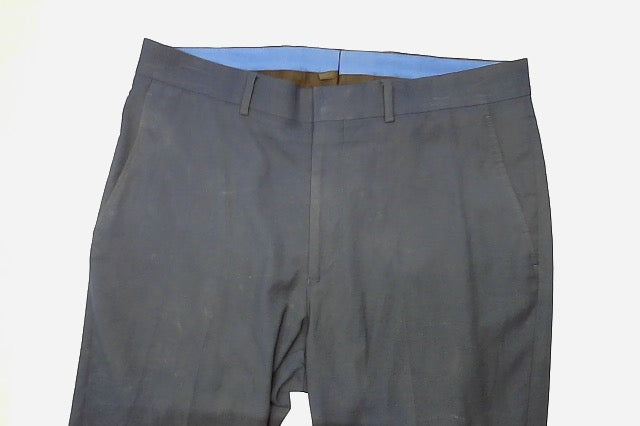 Kenneth Cole Reaction Mens Slim fit Dress Pants 34 / 34 Navy Blue Solid