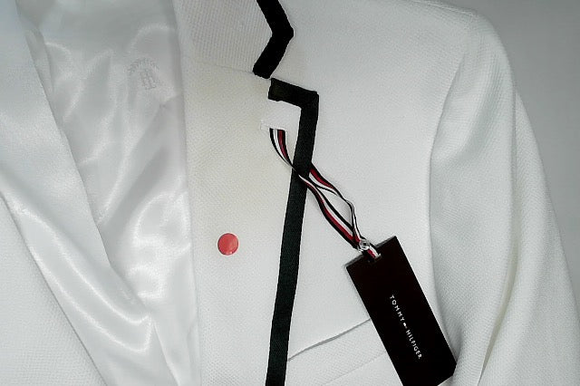 Tommy Hilfiger Mens Modern fit Sport Coat Blazer 44 L White Solid