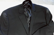 Alfani Mens Slim fit Suit Jacket Blazer 44 R Black Solid Stretch