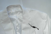 Bar Iii Mens Slim fit Suit Jacket Blazer 46 R White Solid Linen