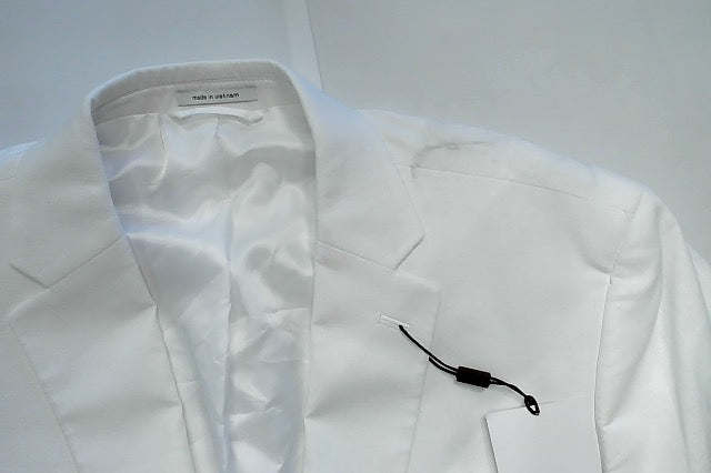 Bar Iii Mens Slim fit Suit Jacket Blazer 46 R White Solid Linen