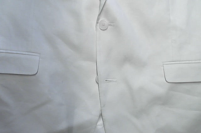 Bar Iii Mens Slim fit Suit Jacket Blazer 46 R White Solid Linen