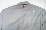 Calvin Klein Mens Slim fit Suit Jacket Blazer 38 L Light Grey Solid Stretch Wool