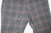 Tayion Collection Mens Modern fit Dress Pants 38 / 30 Red Plaid