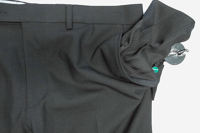 Bar Iii Mens Skinny fit Dress Pants 34 / 30 Black Solid Wool