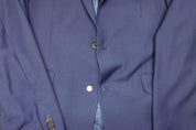 Kenneth Cole Mens Slim fit Suit Jacket Blazer 40 R Navy Blue Solid Stretch